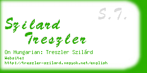 szilard treszler business card